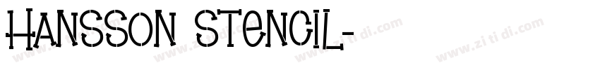 Hansson Stencil字体转换
